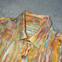 画像をギャラリービューアに読み込む, 90'S GERMANY / MULTI WAVE PATTERN SS SHIRT / L