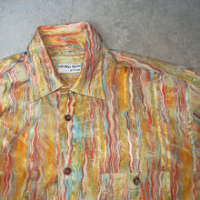 画像をギャラリービューアに読み込む, 90'S GERMANY / MULTI WAVE PATTERN SS SHIRT / L