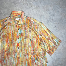 画像をギャラリービューアに読み込む, 90'S GERMANY / MULTI WAVE PATTERN SS SHIRT / L