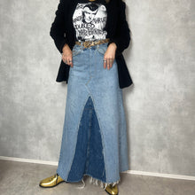 画像をギャラリービューアに読み込む, RE-ART / PATCHWORK DENIM SKIRT