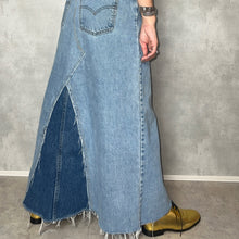 画像をギャラリービューアに読み込む, RE-ART / PATCHWORK DENIM SKIRT