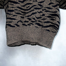 画像をギャラリービューアに読み込む, EURO 80-90'S / ZEBRA SHORT SLEEVE PO KNIT