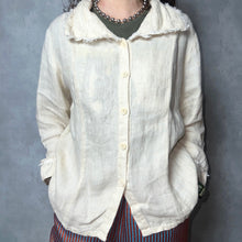 画像をギャラリービューアに読み込む, 90'S LITHUANIA製 *FLAX* / LINEN SHIRT JKT