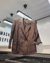 画像をギャラリービューアに読み込む, 80'S YVES SAINT LAURENT / LINEN STRIPES TAILORED JKT (DOUBLU)