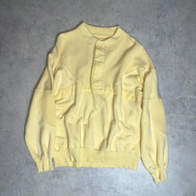 画像をギャラリービューアに読み込む, HALF BUTTON COTTON SWEAT SHIRT (UNISEX)