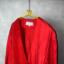 画像をギャラリービューアに読み込む, 80'S USA製 / SUEDE × RAYON COTTON COLLARLESS JKT