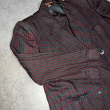 画像をギャラリービューアに読み込む, 80'S YVES SAINT LAURENT / LINEN STRIPES TAILORED JKT (DOUBLU)