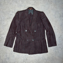 画像をギャラリービューアに読み込む, 80'S YVES SAINT LAURENT / LINEN STRIPES TAILORED JKT (DOUBLU)