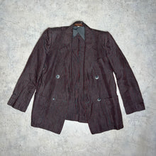 画像をギャラリービューアに読み込む, 80'S YVES SAINT LAURENT / LINEN STRIPES TAILORED JKT (DOUBLU)