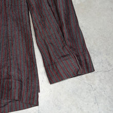 画像をギャラリービューアに読み込む, 80'S YVES SAINT LAURENT / LINEN STRIPES TAILORED JKT (DOUBLU)