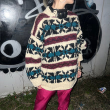 画像をギャラリービューアに読み込む, 90'S ECUADOR製 / WOOL HAND KNIT (UNISEX)