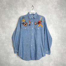 画像をギャラリービューアに読み込む, 70'S USA製 *BIG MAC* / EMBROIDERED CHAMBRAY SHIRT