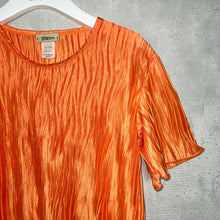 画像をギャラリービューアに読み込む, 80-90'S USA製 / SATIN PLEATED P/O BLOUSE