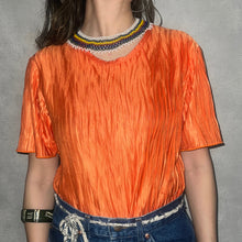 画像をギャラリービューアに読み込む, 80-90'S USA製 / SATIN PLEATED P/O BLOUSE