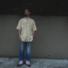 画像をギャラリービューアに読み込む, 90&#39;S GERMANY / MULTI WAVE PATTERN SS SHIRT / L
