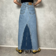 画像をギャラリービューアに読み込む, RE-ART / PATCHWORK DENIM SKIRT
