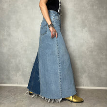 画像をギャラリービューアに読み込む, RE-ART / PATCHWORK DENIM SKIRT
