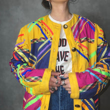 画像をギャラリービューアに読み込む, 80&#39;S USA製 / PATCHWORK COLLARLESS JKT
