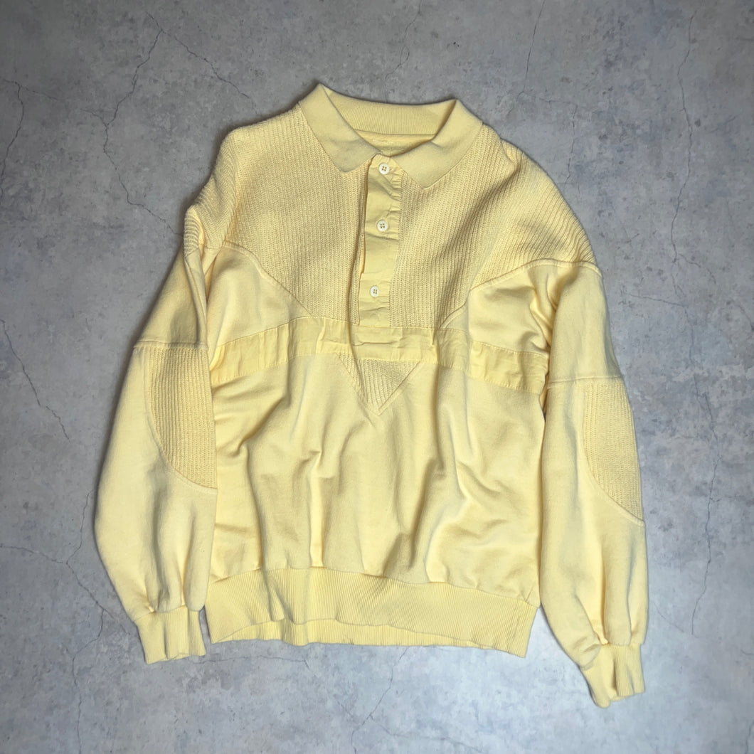 HALF BUTTON COTTON SWEAT SHIRT (UNISEX)