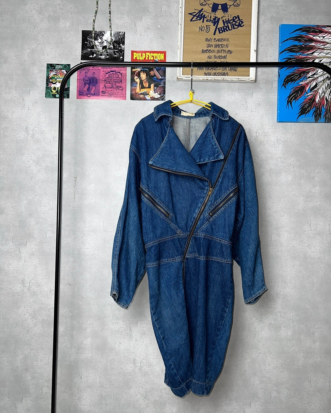 80'S USA / RIDERS DENIM DRESS (DOUBLE ZIP)