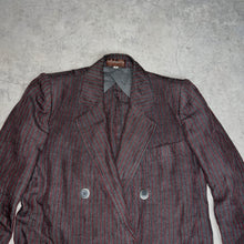 画像をギャラリービューアに読み込む, 80&#39;S YVES SAINT LAURENT  / LINEN STRIPES TAILORED JKT (DOUBLU)
