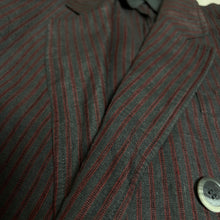 画像をギャラリービューアに読み込む, 80&#39;S YVES SAINT LAURENT  / LINEN STRIPES TAILORED JKT (DOUBLU)
