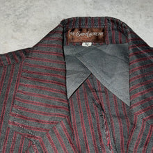 画像をギャラリービューアに読み込む, 80&#39;S YVES SAINT LAURENT  / LINEN STRIPES TAILORED JKT (DOUBLU)
