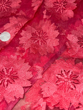 画像をギャラリービューアに読み込む, ORGANDY OVERCOAT WITH FLORAL EMBROIDERY / 60&#39;S
