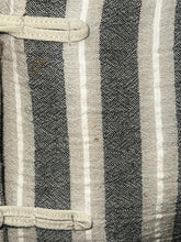 画像をギャラリービューアに読み込む, STRIP PATTERN CHINESE BUTTON LINEN VEST / 80&#39;S ITALY
