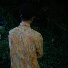 画像をギャラリービューアに読み込む, 90&#39;S GERMANY / MULTI WAVE PATTERN SS SHIRT / L
