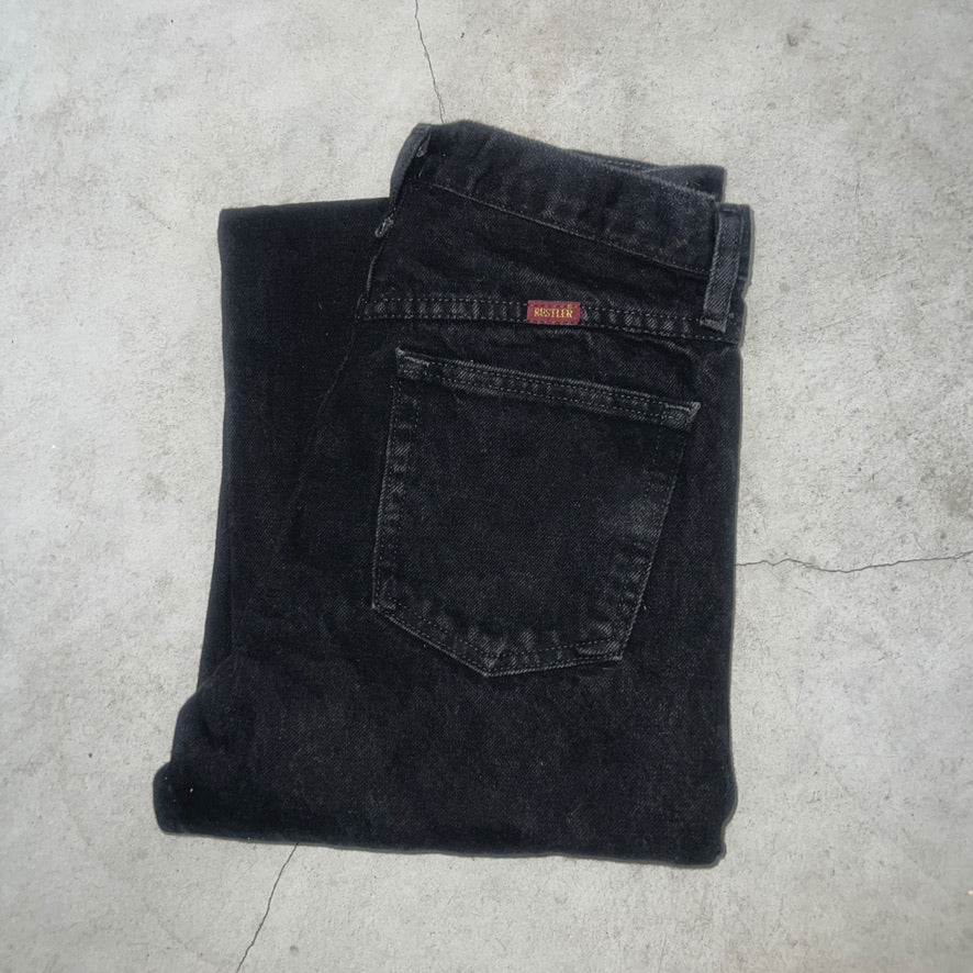 80'S MEXICO製 *RUSTLER*  / BLACK DENIM W30 L30