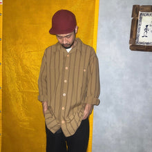 画像をギャラリービューアに読み込む, OPEN COLLAR STRIPE SHIRT / XL
