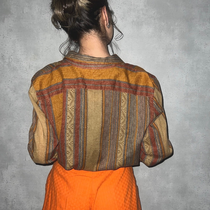 coming soon... / 90-00'S *LAUREN RALPH LAUREN* / MULTI STRIPE PATTERN SHIRT