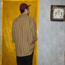 画像をギャラリービューアに読み込む, OPEN COLLAR STRIPE SHIRT / XL
