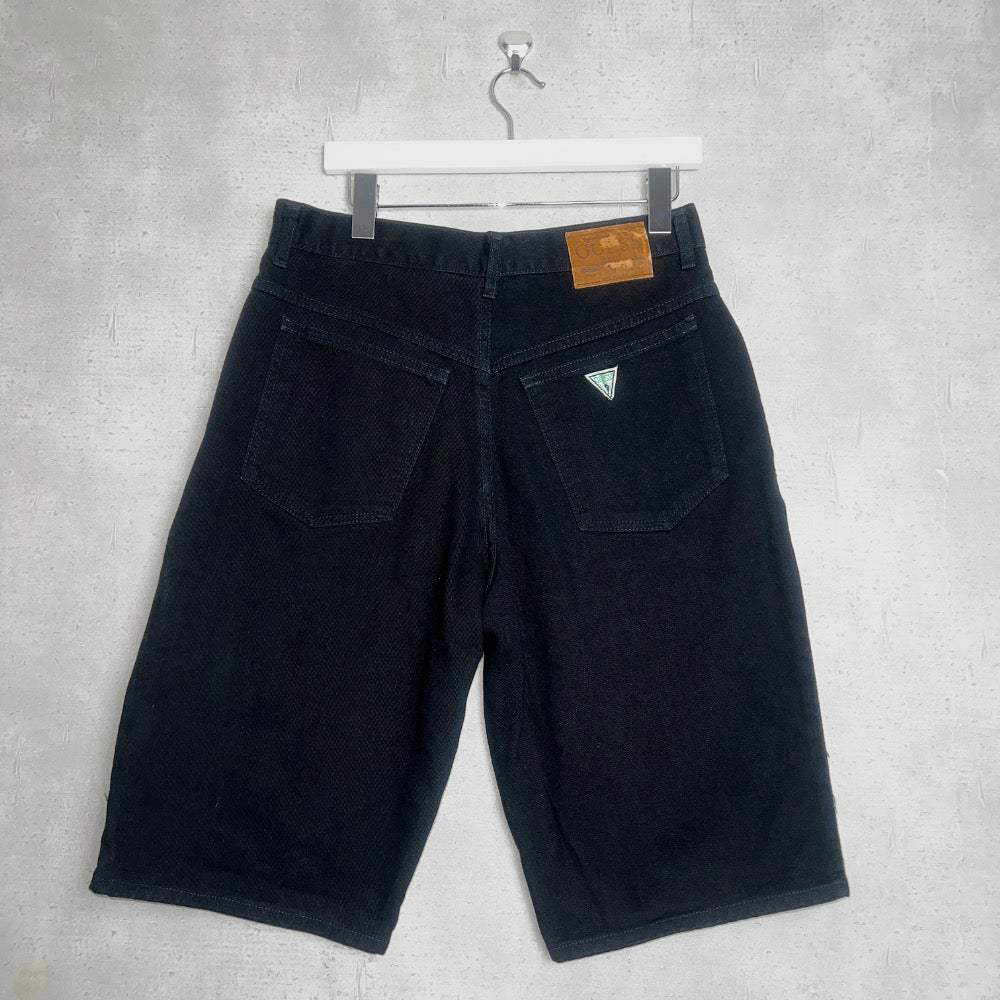 90' S USA製 *GUESS* / BLACK DENIM SHORTS