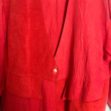 画像をギャラリービューアに読み込む, 80&#39;S USA製 / SUEDE × RAYON COTTON COLLARLESS JKT
