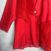 画像をギャラリービューアに読み込む, 80&#39;S USA製 / SUEDE × RAYON COTTON COLLARLESS JKT
