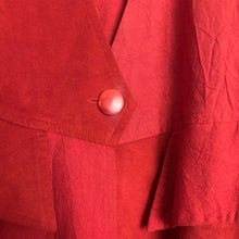 画像をギャラリービューアに読み込む, 80&#39;S USA製 / SUEDE × RAYON COTTON COLLARLESS JKT
