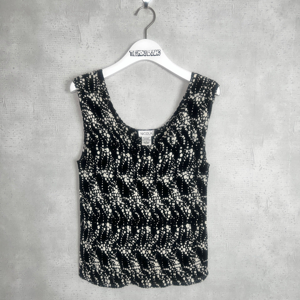 90'S PLEATED SLEEVELESS BLOUSE